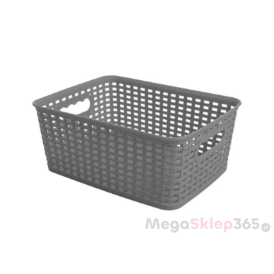 Koszyk Rattan CLASSIC 4,5L CAPRI prostokątny szary