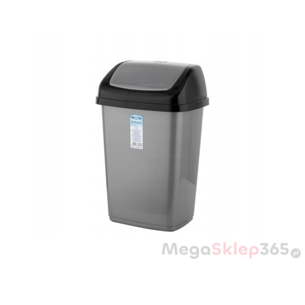 40P-KOS-E2422 KOSZ NA ŚMIECI SLIM UCHYLNY 10L SZARY