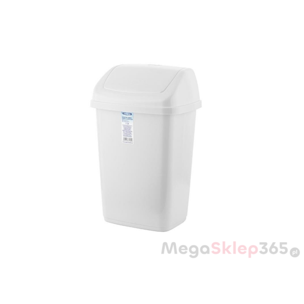 40P-KOS-E243 KOSZ NA ŚMIECI SLIM UCHYLNY 20L BIAŁY